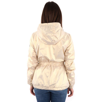 Beige Nylon Jackets & Coat