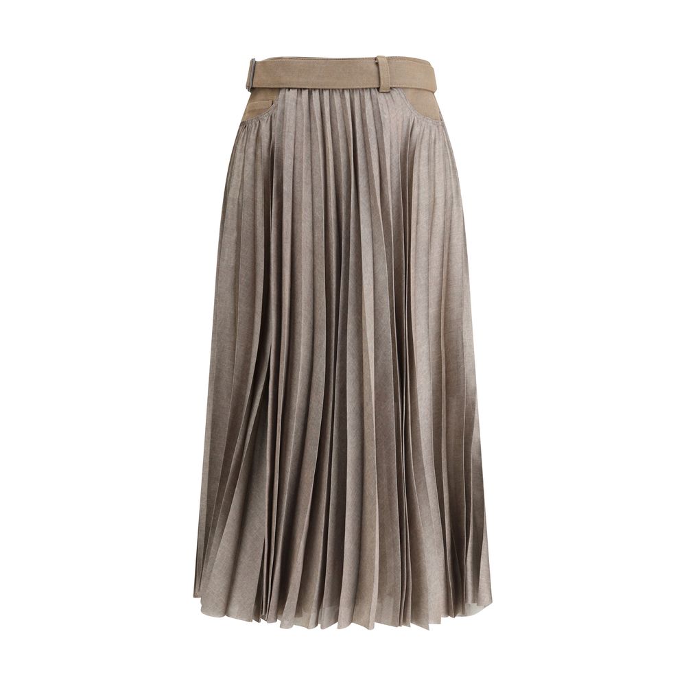 Pleated midi Skirt