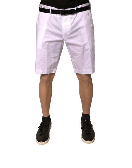 White Chinos Cotton Stretch Casual Shorts