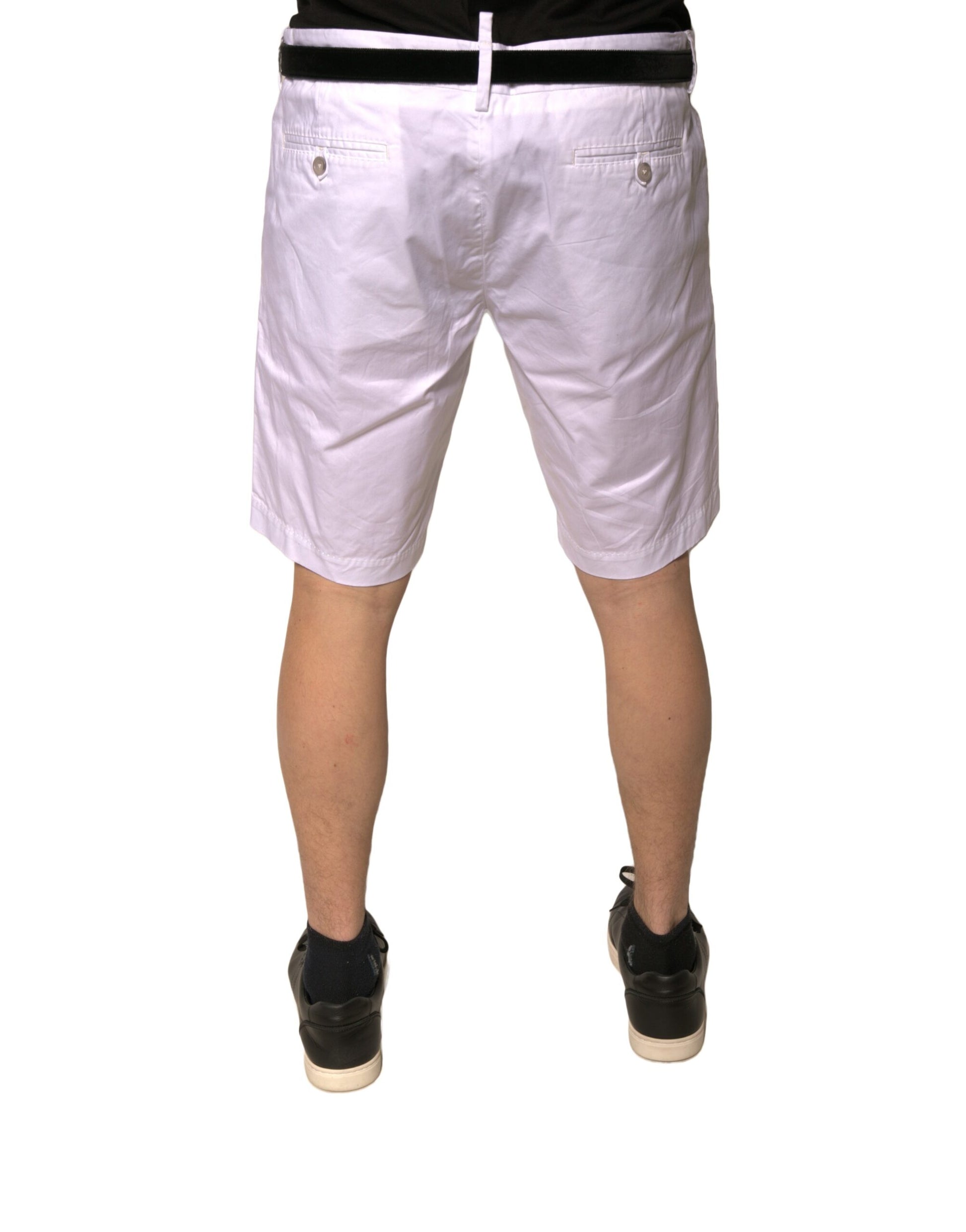 White Chinos Cotton Stretch Casual Shorts