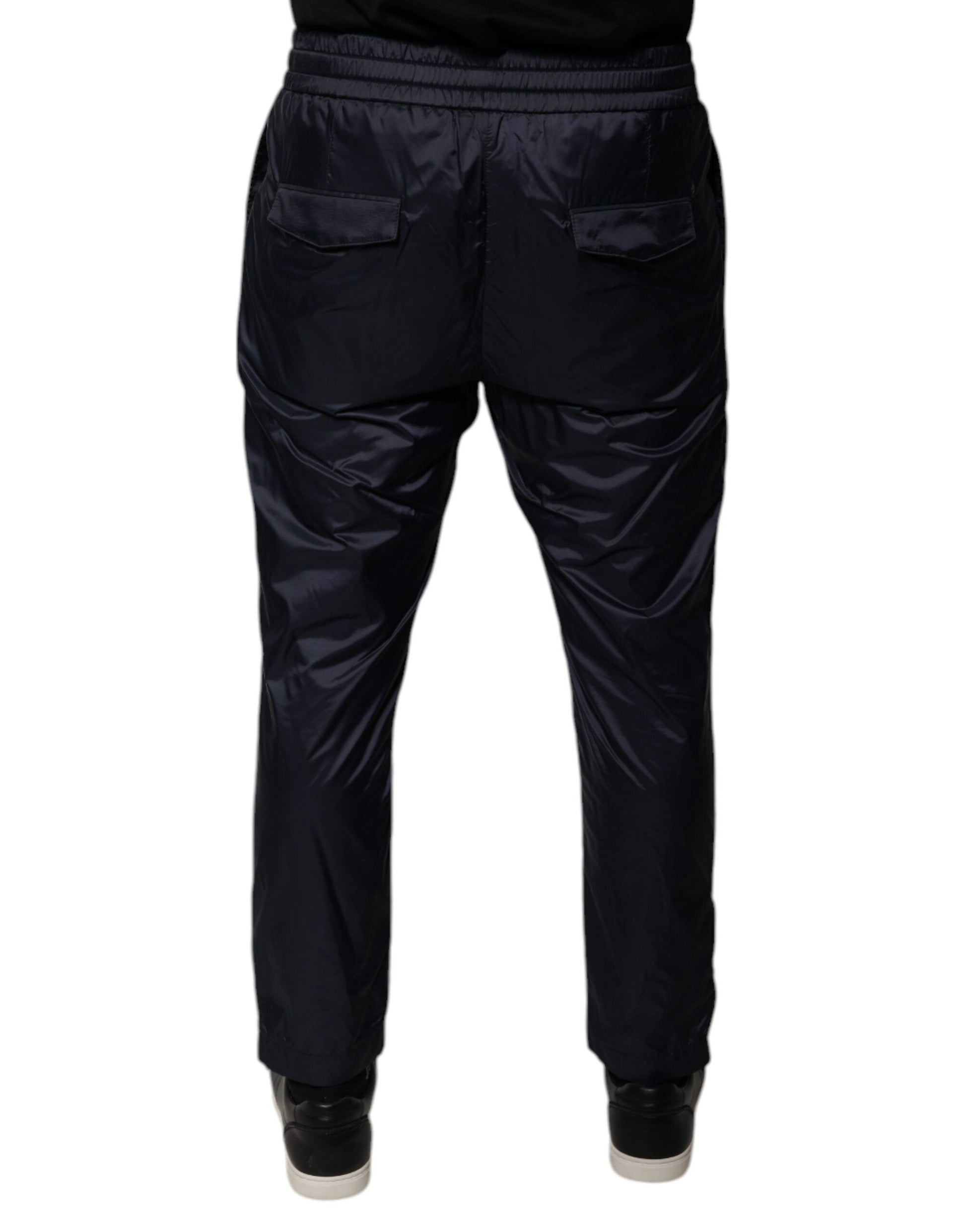 Dark Blue Cotton Skinny Sweatpants Pants