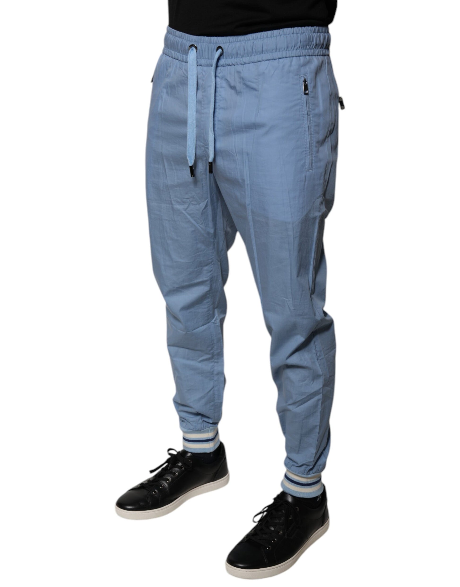 Blue Cotton Jogger Sweatpants Pants