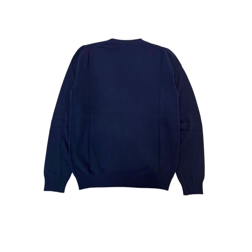 Blue Wool Men Sweater