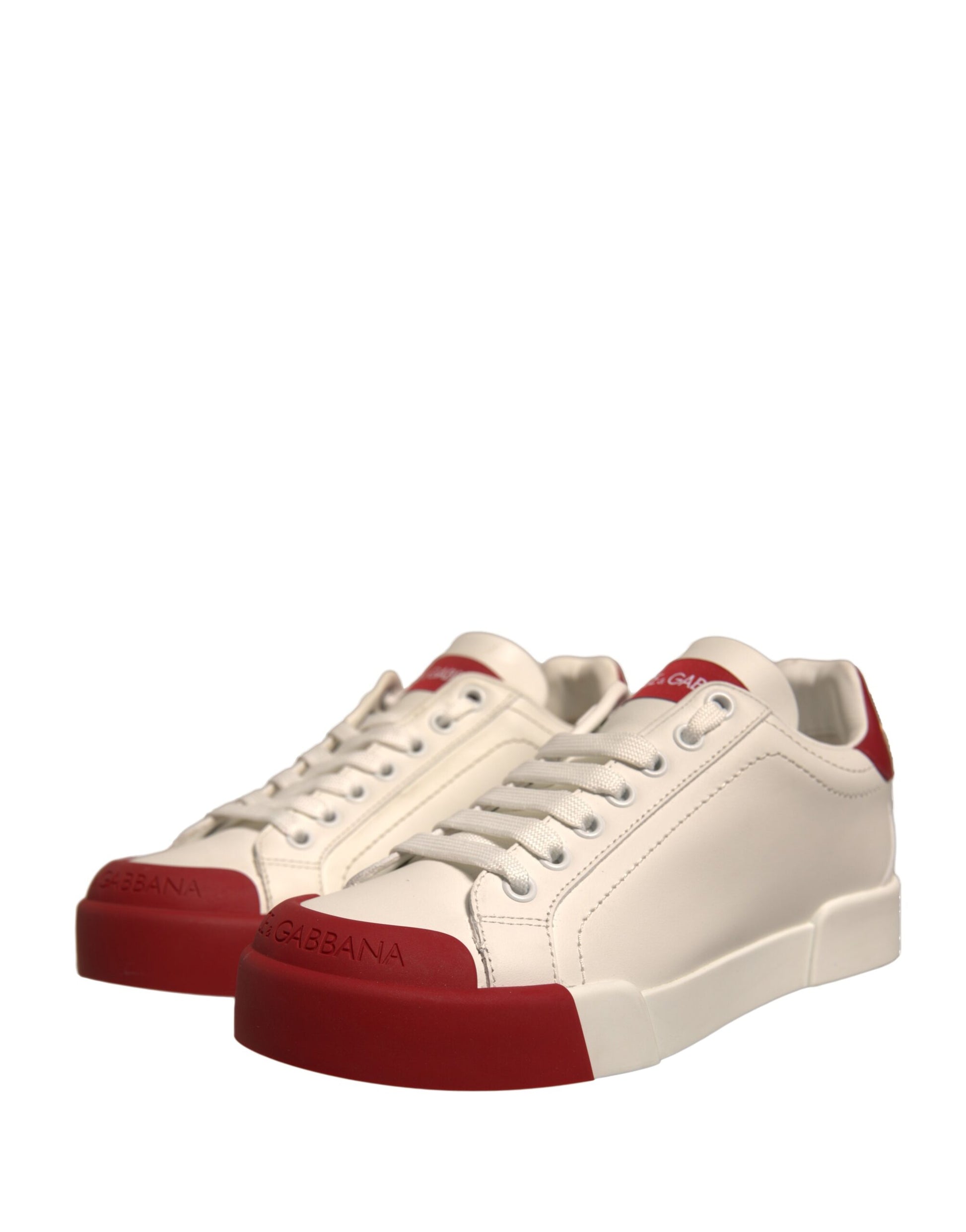 Shoes White Leather Logo Portofino Sneakers