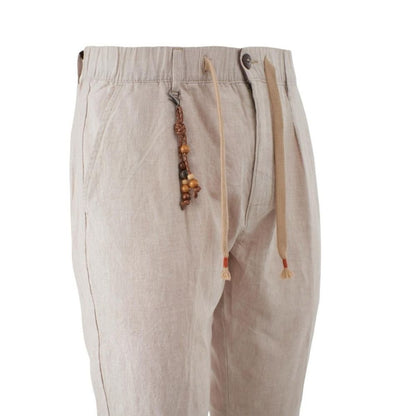 Beige Linen Jeans & Pant