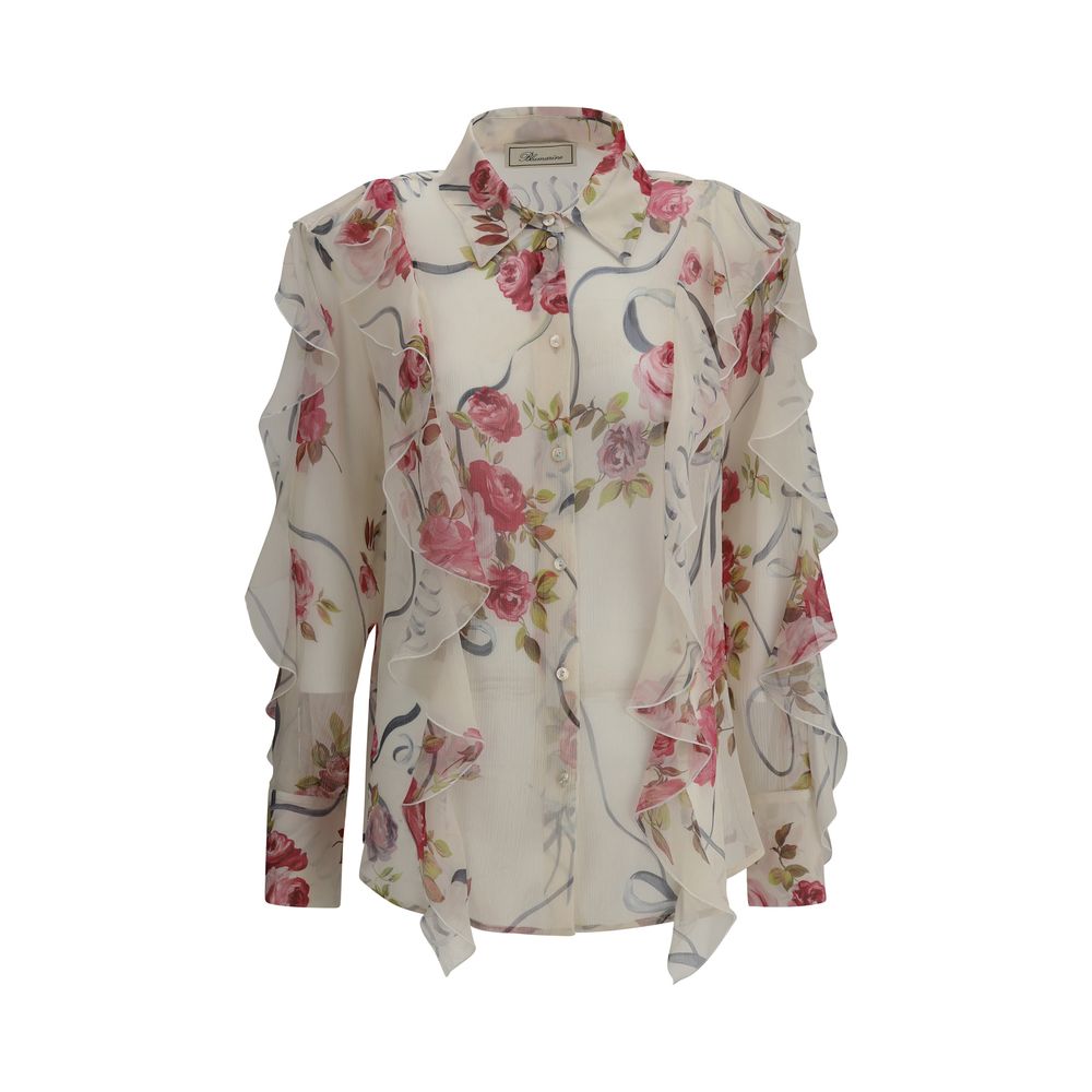 Floral silk chiffon Shirt