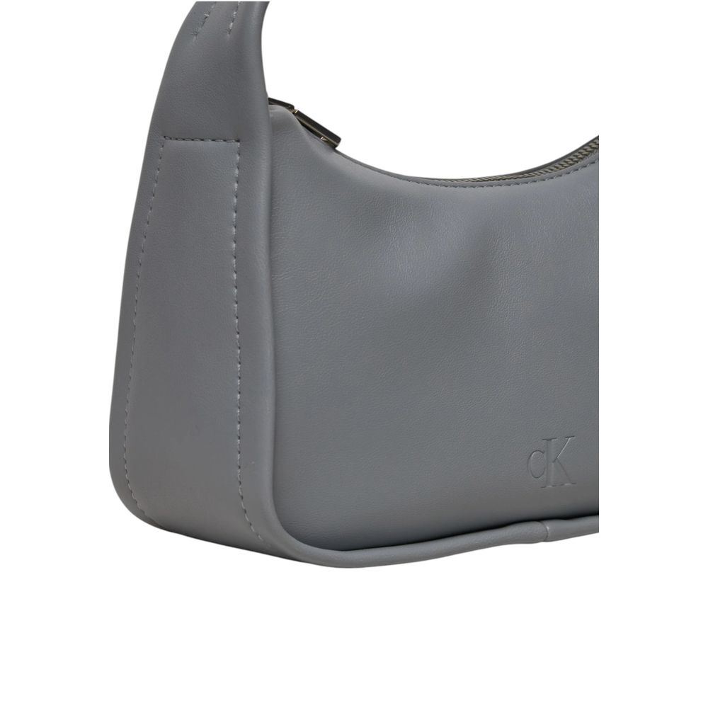 Gray Recycled Polyester Handbag