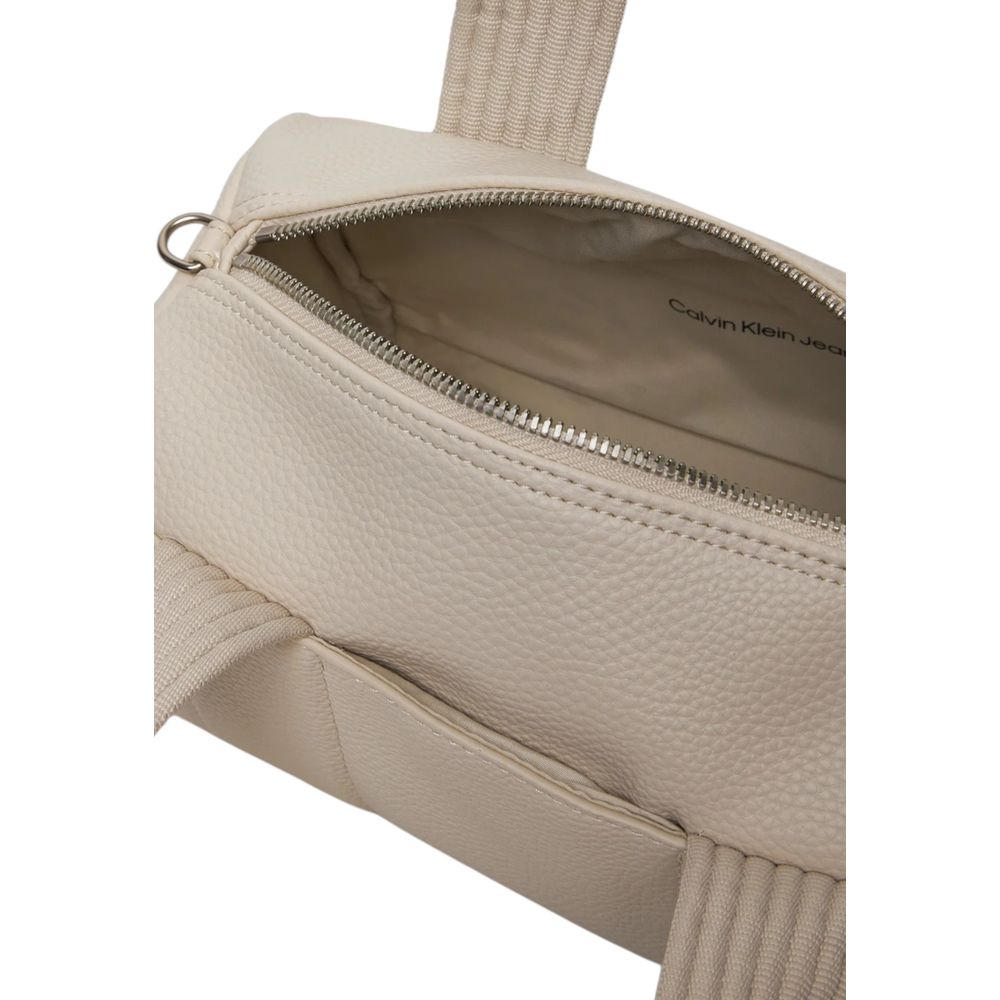 Cream Polyethylene Handbag