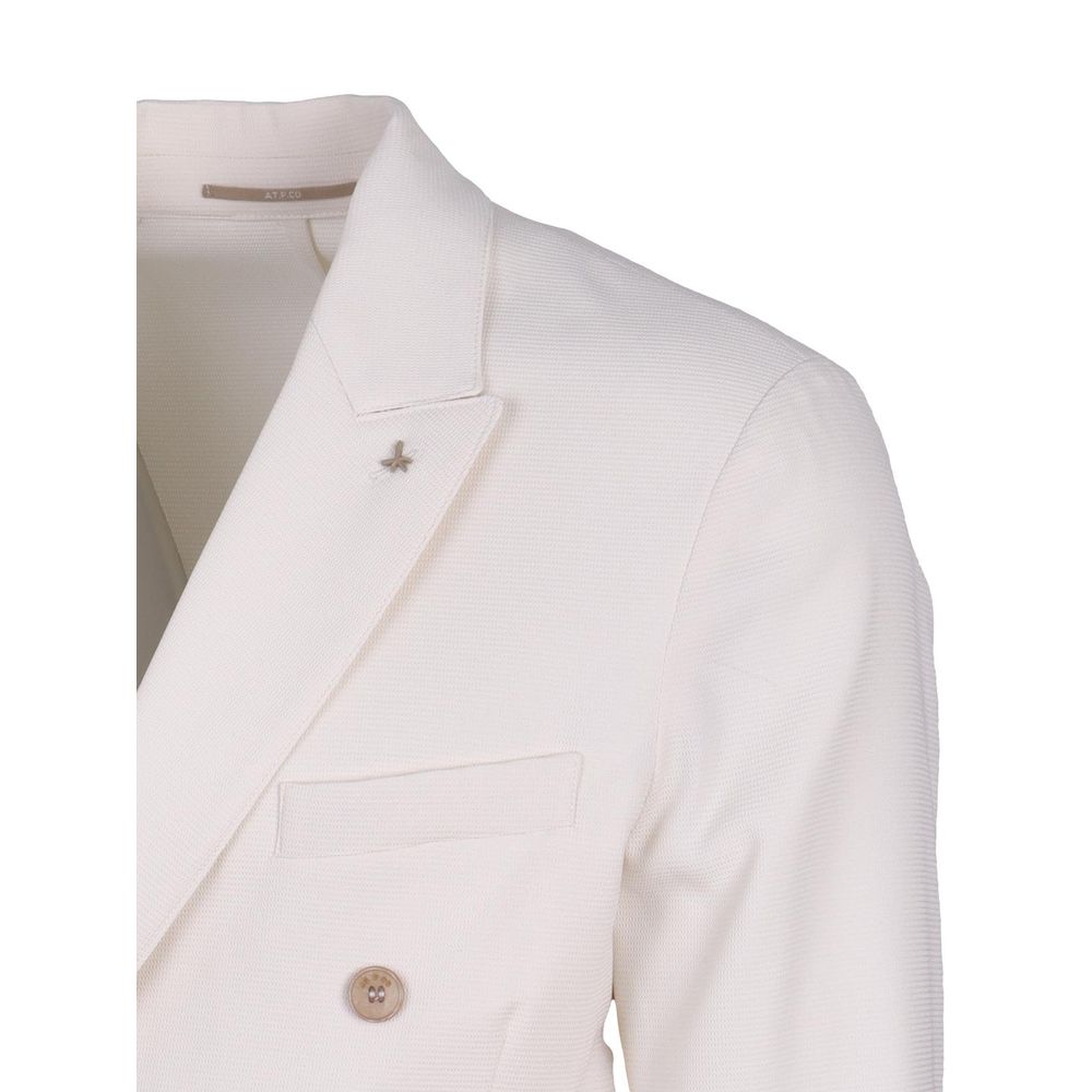 White Polyester Blazer