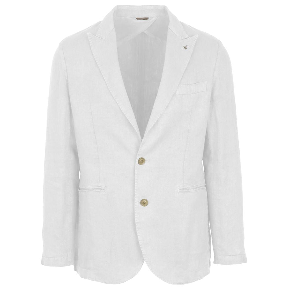 White Linen Blazer