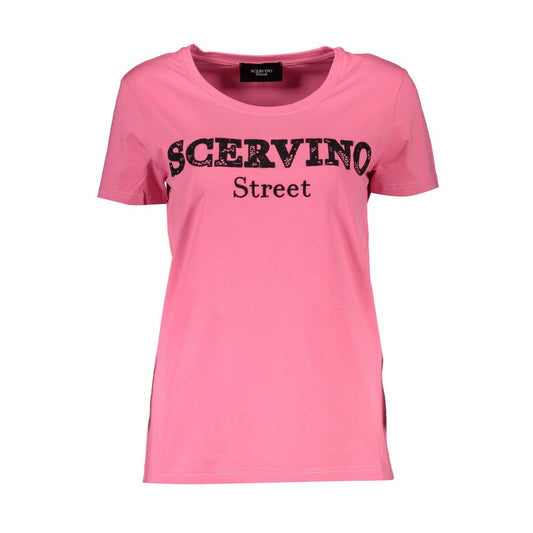 Pink Cotton Women T-Shirt