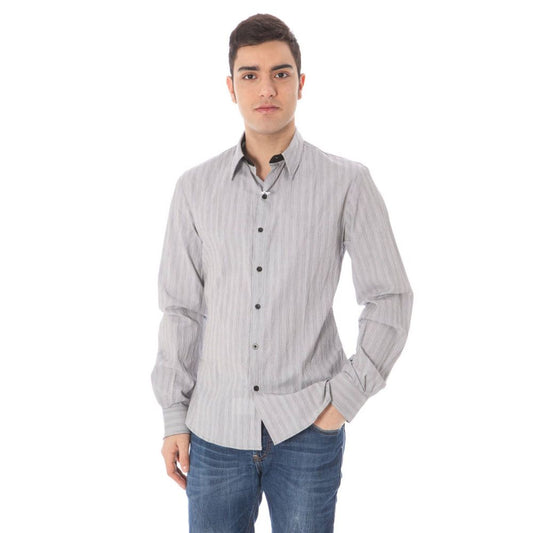 White Cotton Men Shirt