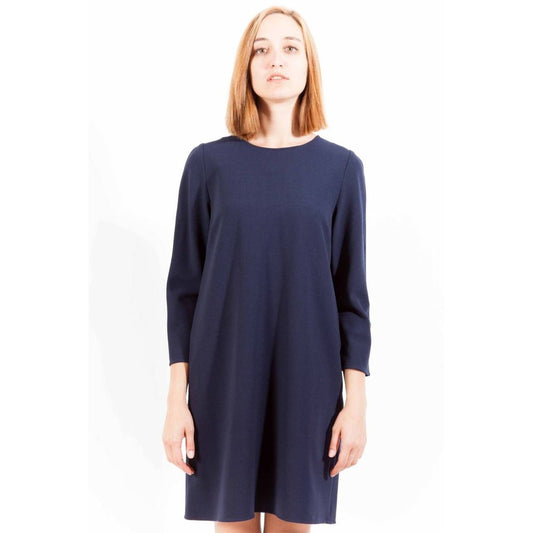 Blue Wool Women Dress