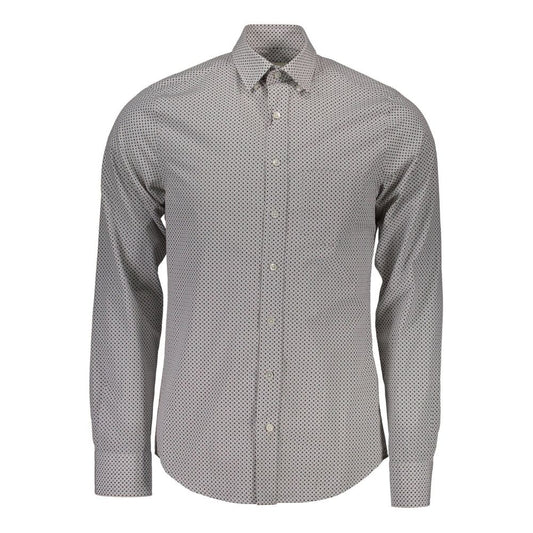 White Cotton Men Shirt