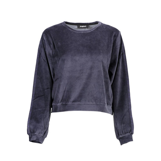 Blue Cotton Women Sweater