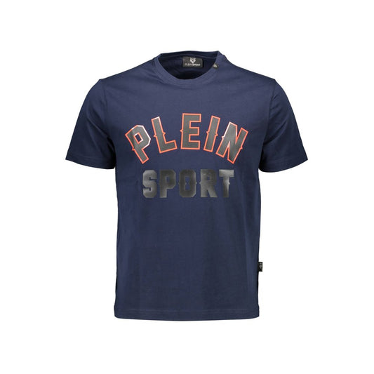 Blue Cotton Men T-Shirt