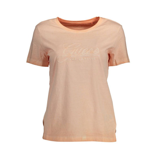 Pink Cotton Women T-Shirt