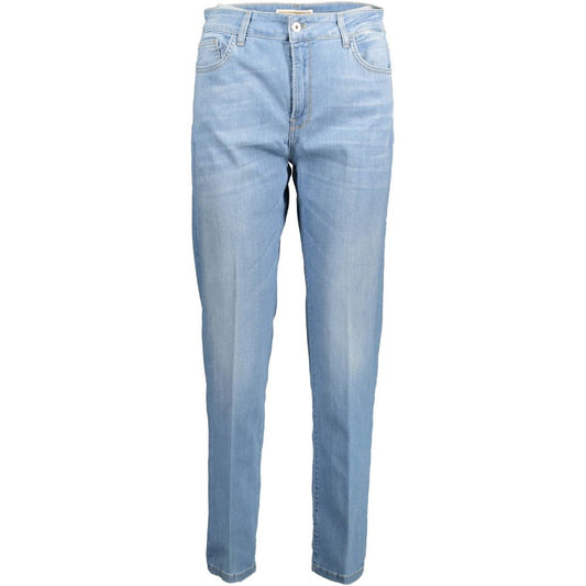 Light Blue Cotton Women Jeans