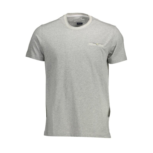 Gray Cotton Men T-Shirt