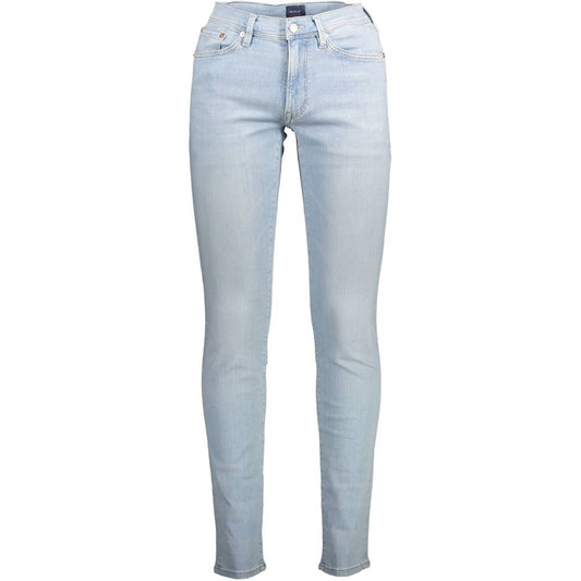 Light Blue Cotton Men Jeans