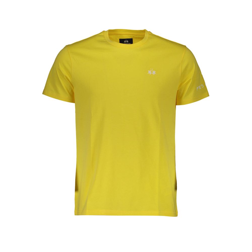 Yellow Cotton Men T-Shirt