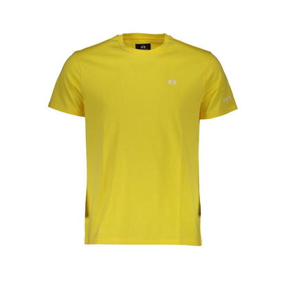 Yellow Cotton Men T-Shirt