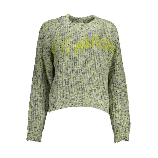 Green Acrylic Women Sweater