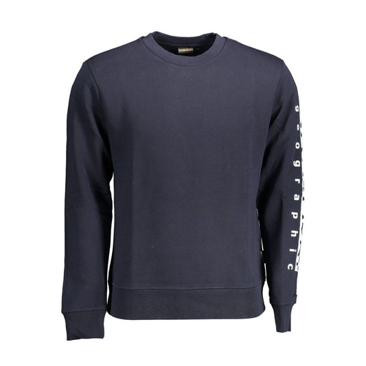 Blue Cotton Men Sweater