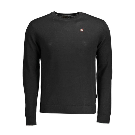 Black Wool Men Sweater