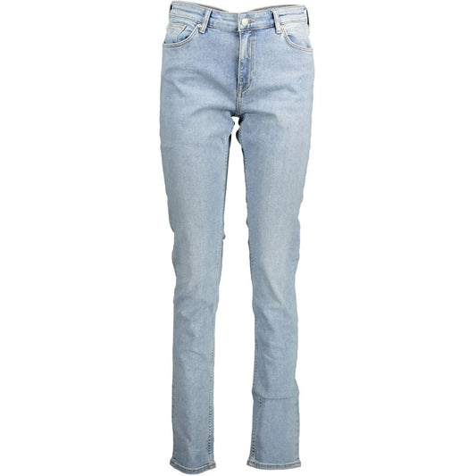 Light Blue Cotton Women Jeans