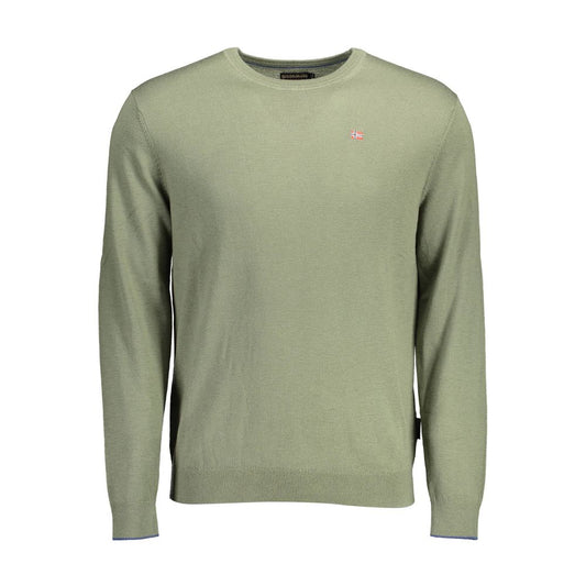 Green Wool Men Sweater