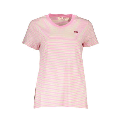 Pink Cotton Women T-Shirt