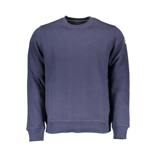 Blue Cotton Men Sweater