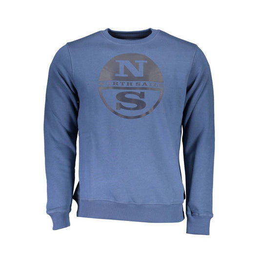 Blue Cotton Men Sweater