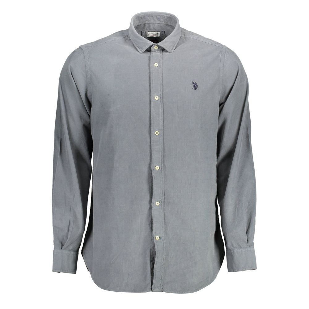 Blue Cotton Men Shirt