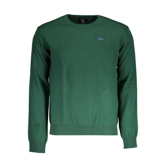 Green Wool Men Sweater