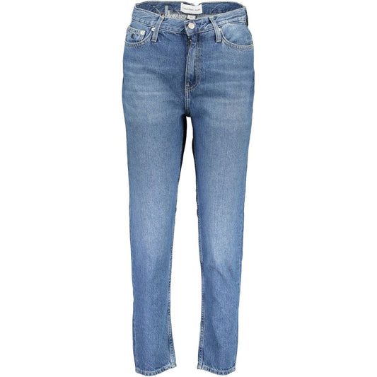 Blue Cotton Women Jeans