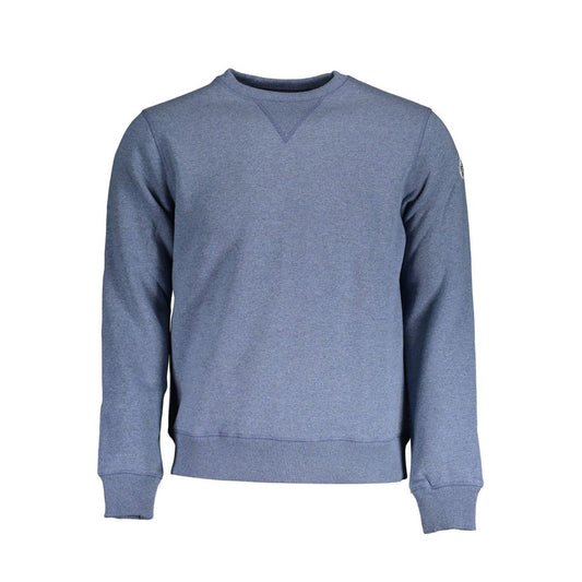 Blue Cotton Men Sweater