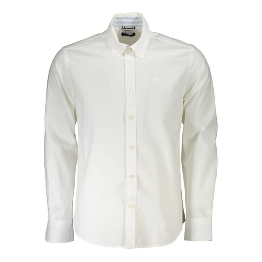 White Cotton Men Shirt