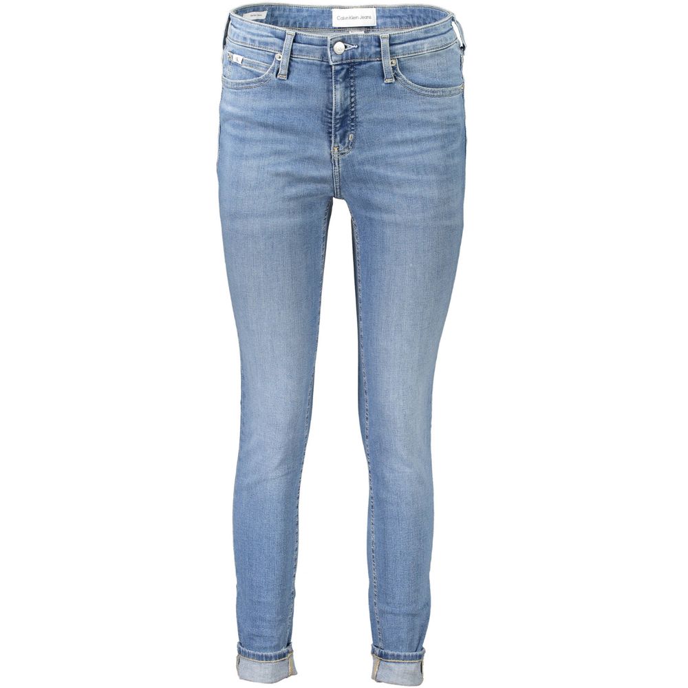 Light Blue Cotton Women Jeans