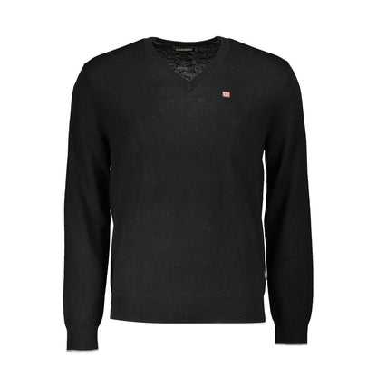 Black Wool Men Sweater