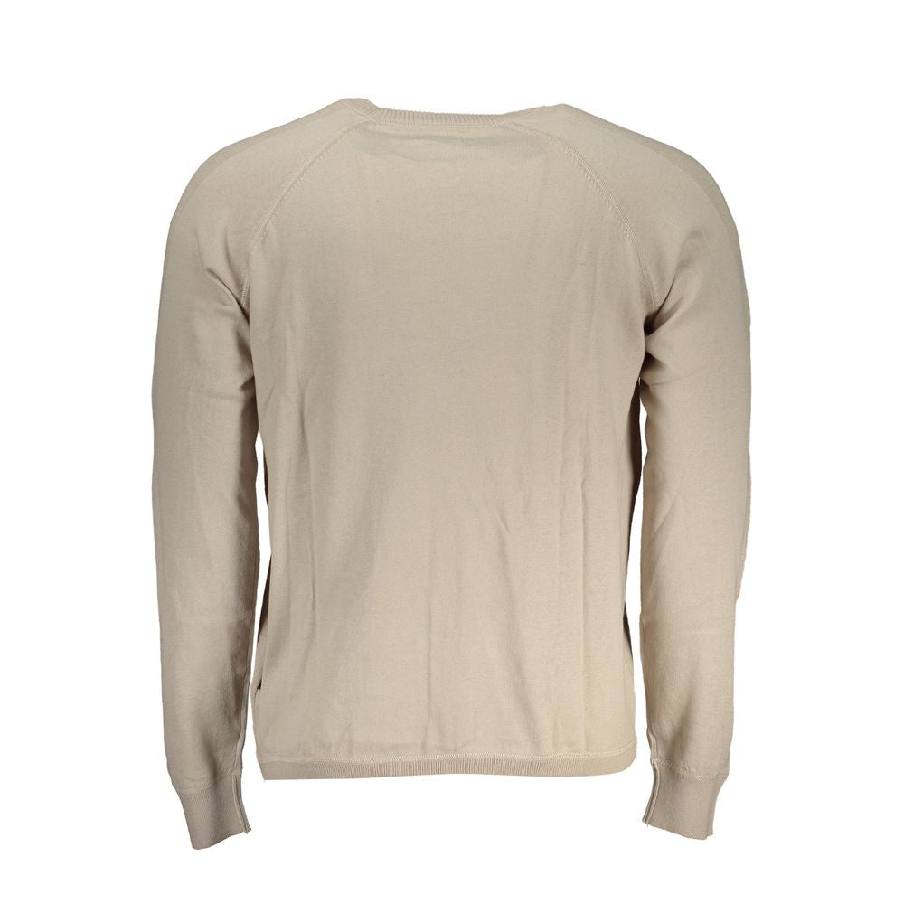 Chic Beige Long Sleeve Crew Neck Sweater