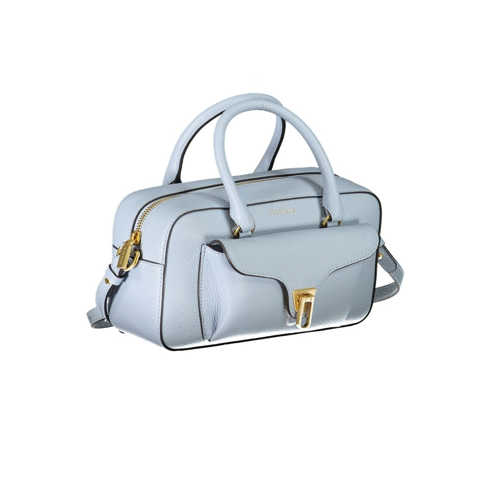 Light Blue Leather Handbag