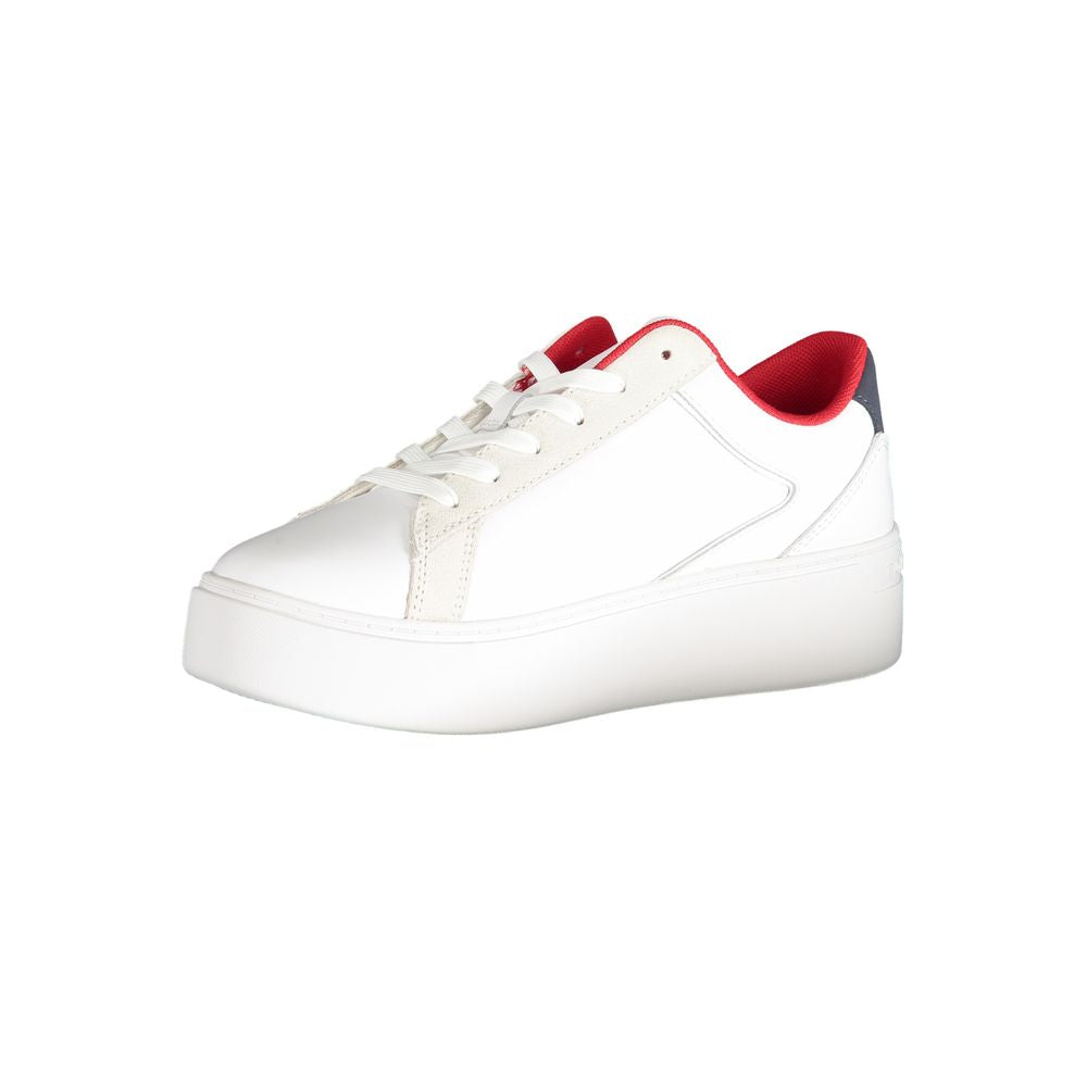 White Polyester Sneaker