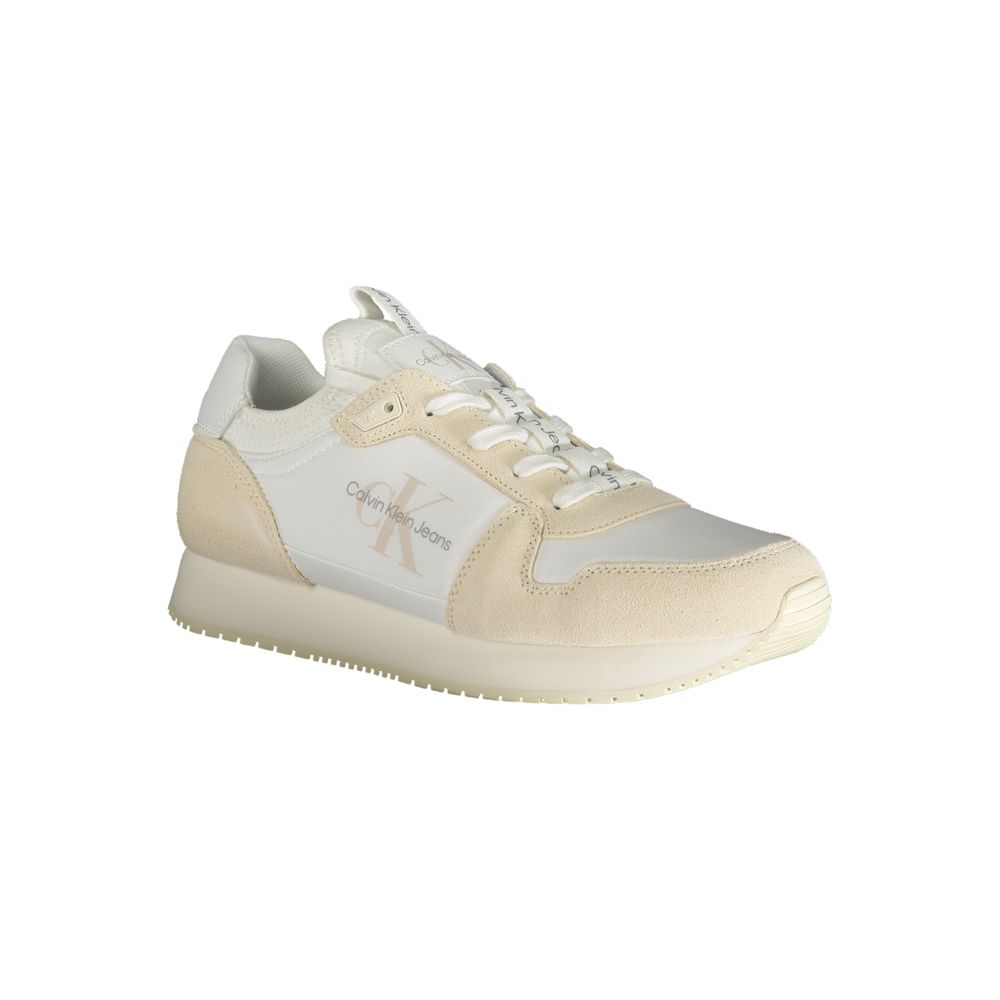 White Polyester Sneaker