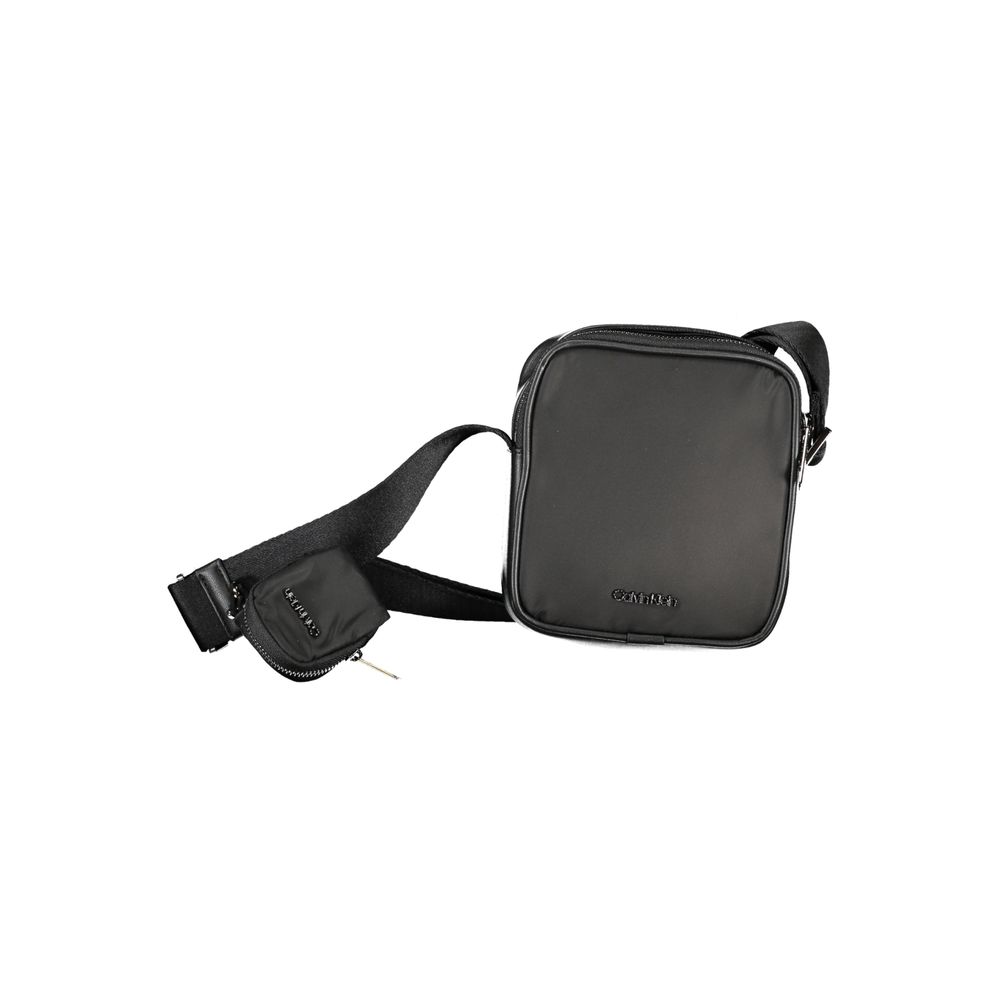 Black Polyester Shoulder Bag