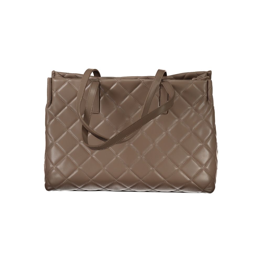 Brown Polyethylene Women Handbag