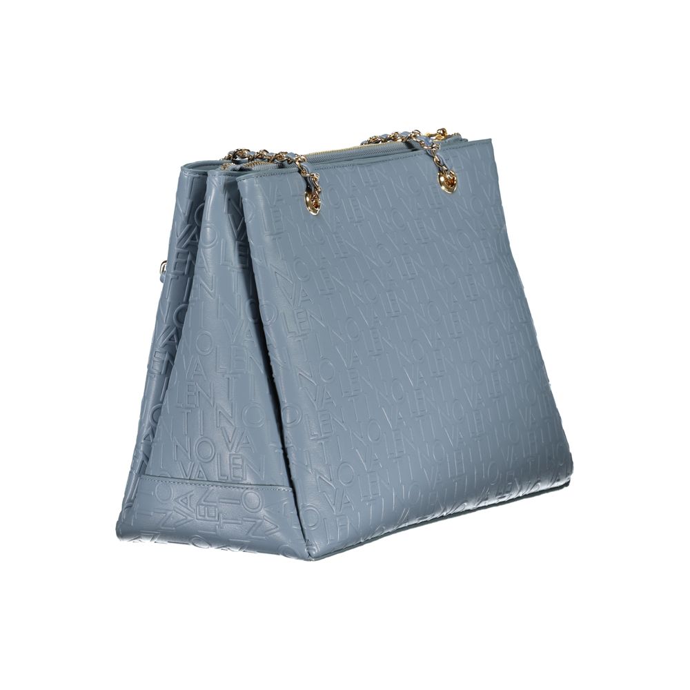 Light Blue Polyethylene Women Handbag