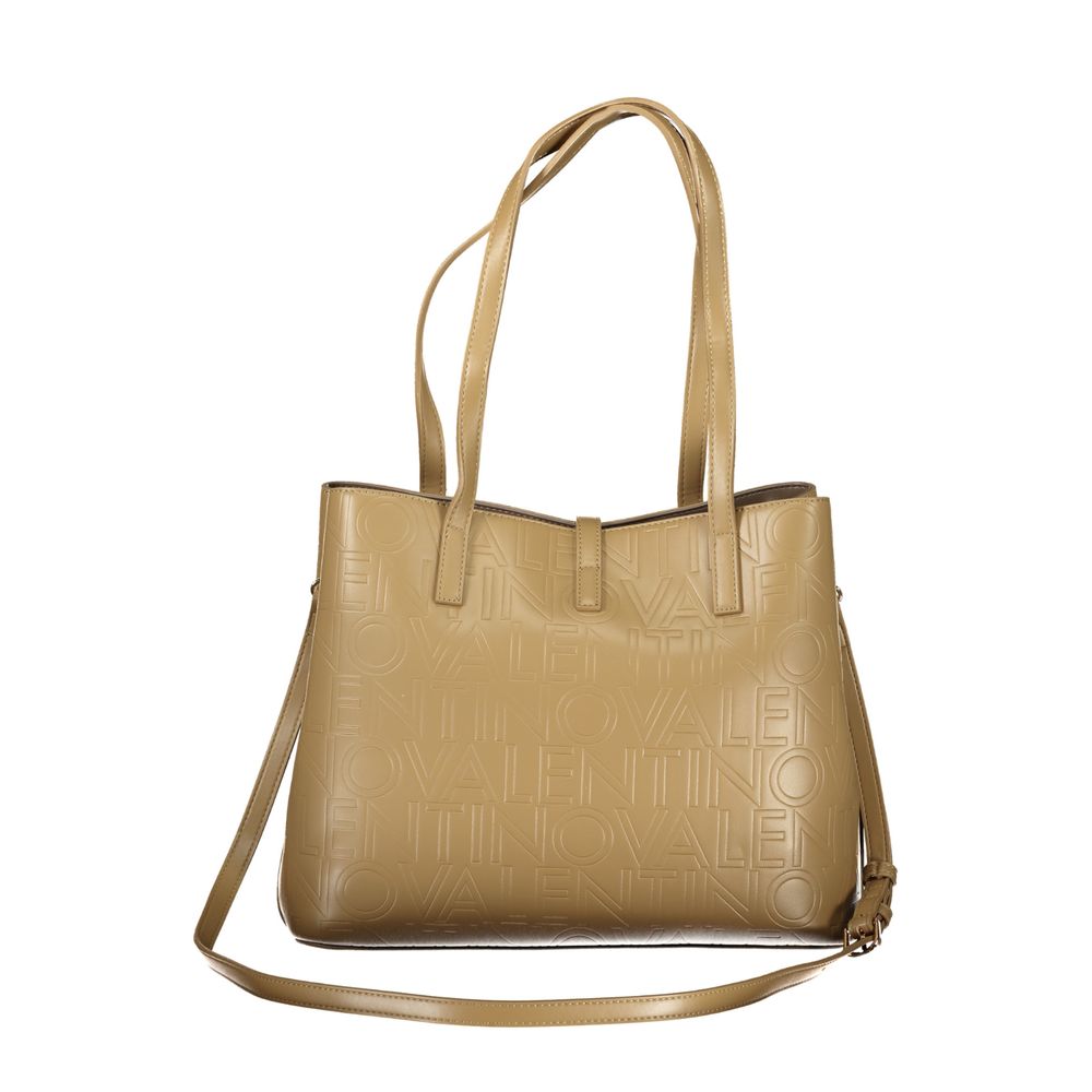 Beige Polyethylene Women Handbag