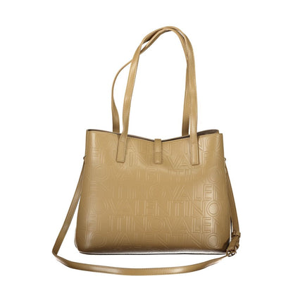 Beige Polyethylene Women Handbag